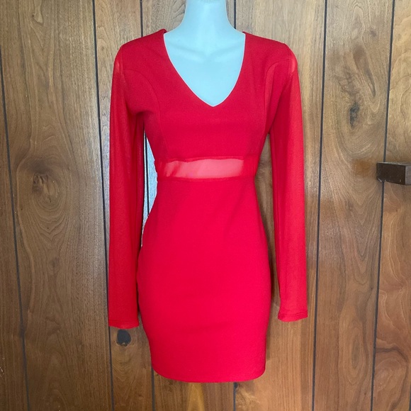 Red mesh dress BNWT - Picture 3 of 3